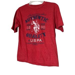 US Polo Assn Red Kids T/Shirt Size